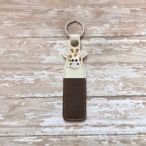 Lip Balm Holder, Giraffe Lip Balm Keychain, Giraffe Lip Balm Cozy, Giraffe Chapstick Holder