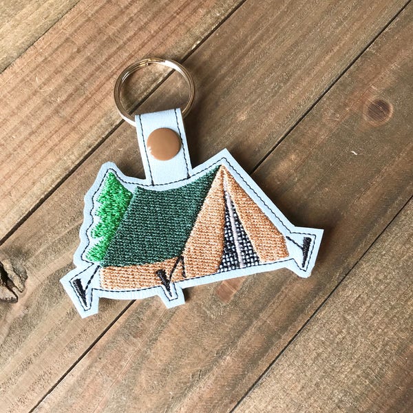 Tent Keychain, Tent Key chain, Cute Tent Zipper Pull, Tent Bag Tag, Camping Keychain, Tent Camping Keychain, Camping key chain