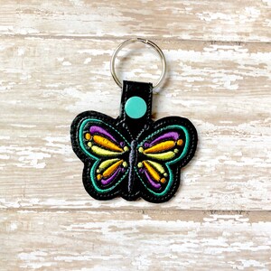 Butterfly Keychain, Butterfly Keychain, Butterfly Zipper Pull, Butterfly Gift, Butterfly Bag Tag, Key Fob 70 Colors image 2