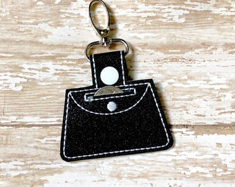 Purse Quarter Holder Keychain, Quarter Keychain, Quarter Holder,  Snap Tab Key Fob Quarter Saver---70 Colors!