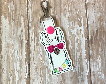 Lama porte-clé, une clé Lama chaines, Lama fermeture éclair tirer, Lama sac étiquette, sans drame Lama porte-clé
