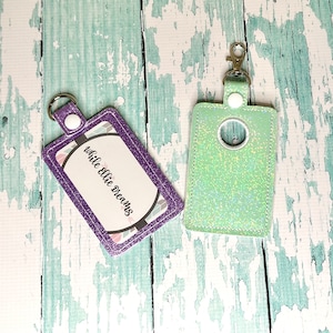 Teacher Alarm ID Badge Holder, Top Button Vertical Badge Holder, Teacher Alarm iD Holder, Vertical ID Holder —-You Choose from 70 Colors
