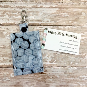 ID Badge Holder, Badge Holder, ID Holder, Vertical ID Holder,  Special Edition Volleyball
