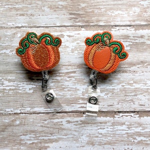 Pumpkin Badge Reel, Nurse Badge Reel, ID badge reel, Retractable Badge Reel, Hospital Badge Reel, Doctor Badge Reel