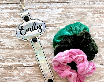 Scrunchie Holder, Personalized Scrunchie Holder, Personalized Scrunchy Holder —-Choose from 70 Colors!