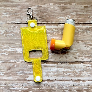 Inhaler Holder, Inhaler Keeper, Inhaler Holder, Inhaler Keychain  --- you choose from 70 Colors