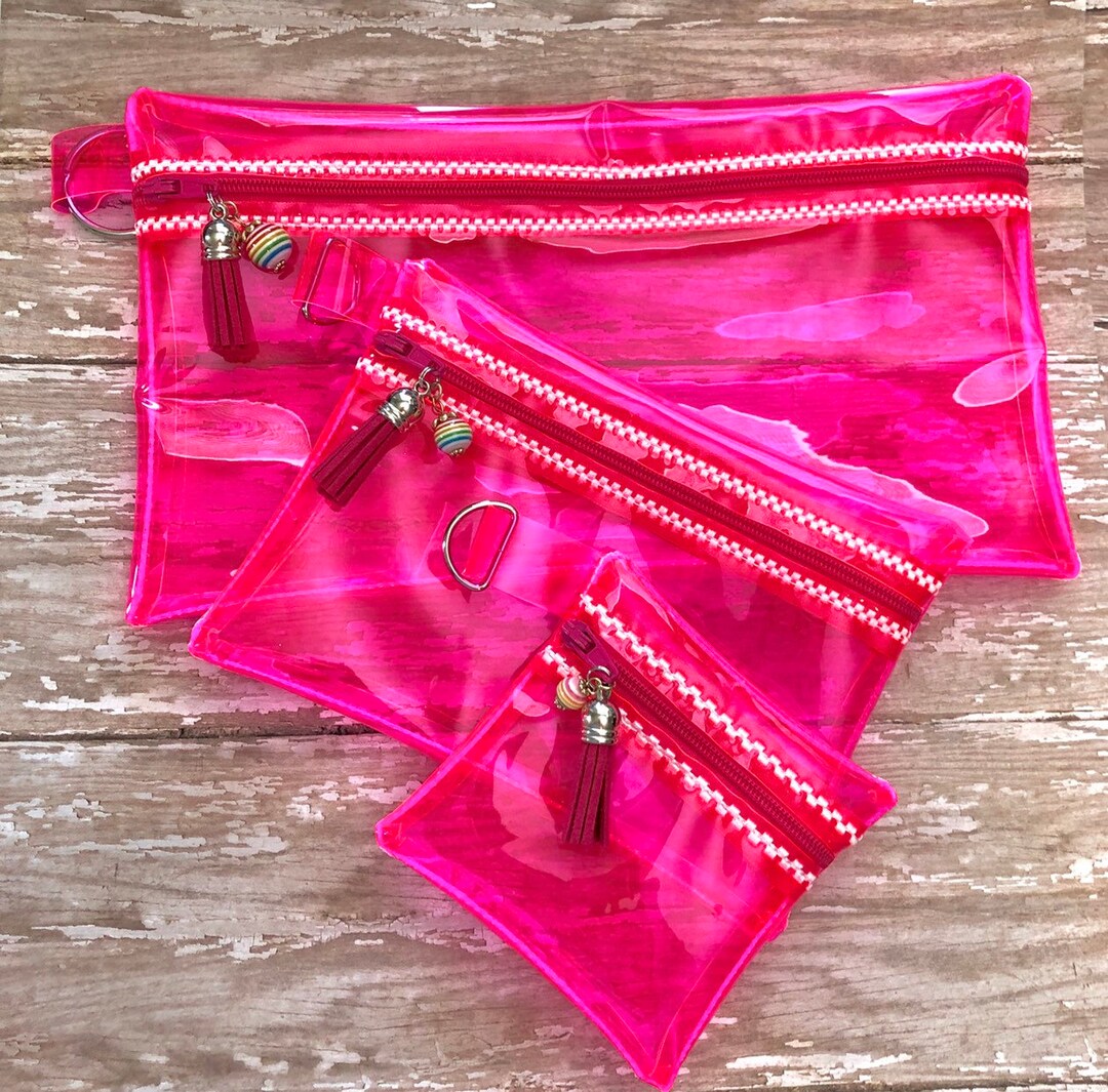 Clear Bag, Stadium Bag, Amusement Park Bag, Make up Bag, You Choose Size and Tint Etsy