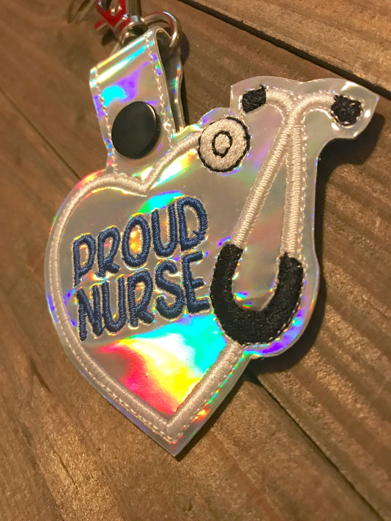 Nurse Keychain Proud Nurse Keychain Nurse Steth Clip Nurse | Etsy