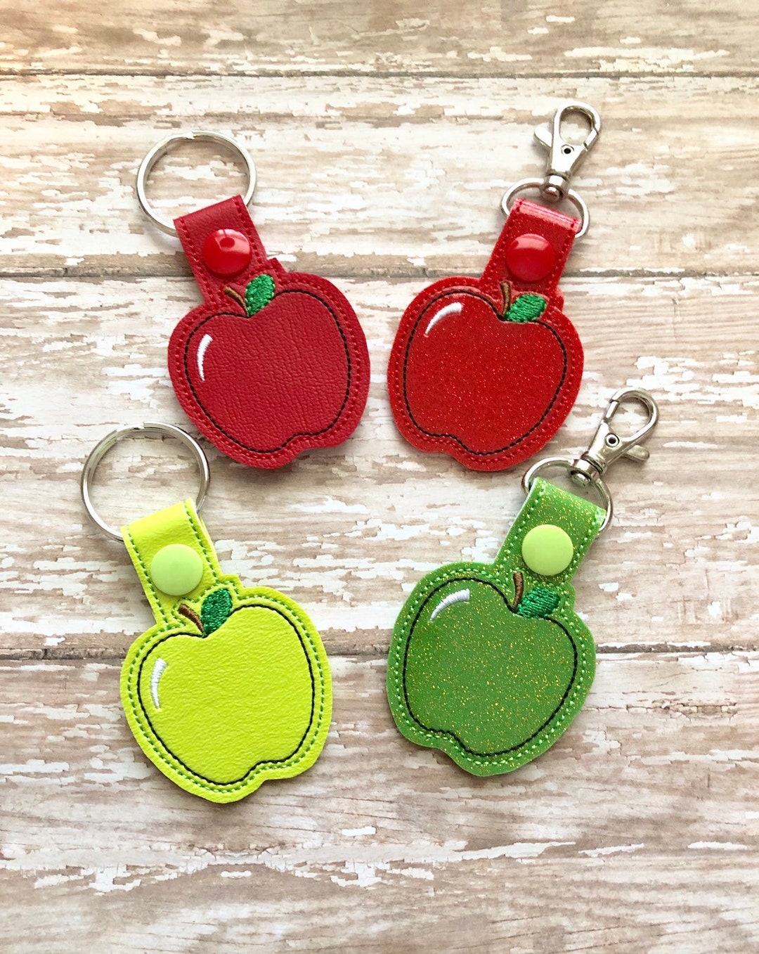 Apple Keychain Apple Key Chain Keychain for Teachers Gift Etsy
