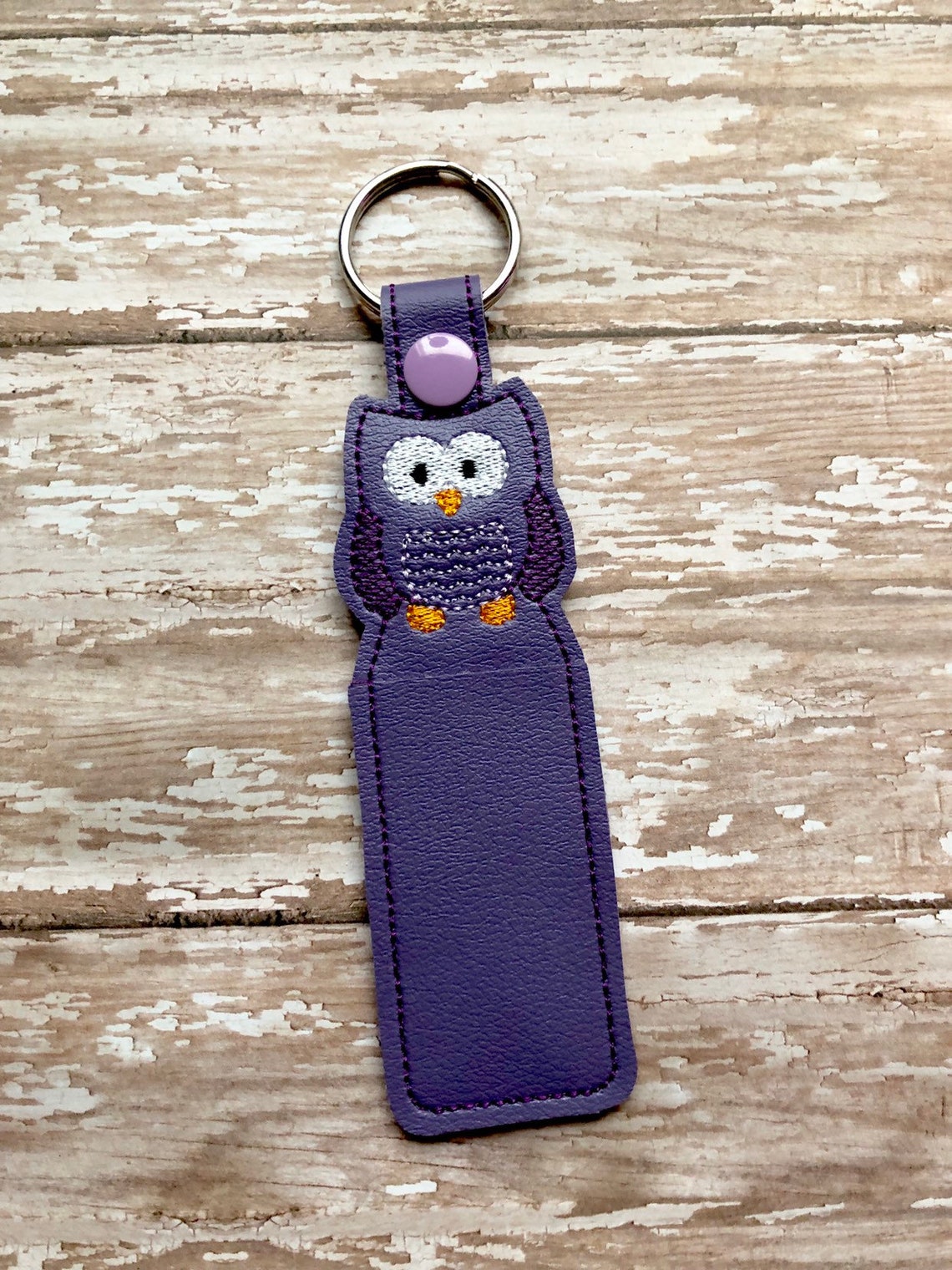 Owl Lip Balm Holder Owl Lip Balm Keychain Owl Lip Balm Cozy Etsy