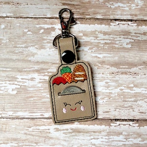 Grocery Bag Quarter Holder, Grocery Store Keychain, Quarter Key Chain, Snap Tab, Key Fob, Quarter Saver