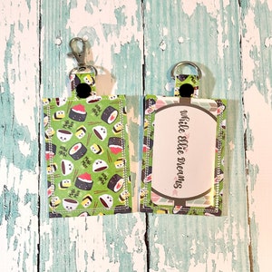 ID Badge Holder, Badge Holder, ID Holder, Vertical ID Holder,  Special Edition Sushi