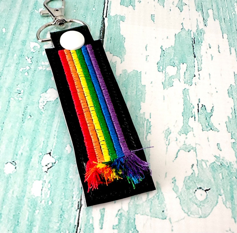 Name Keychain Rainbow Rainbow Stripe Keychain, Rainbow Fringe Key Chain, Rainbow Zipper Pull ...