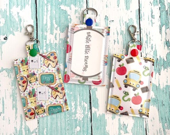 ID Badge Holder, Badge Holder, ID Holder, Vertical ID Holder,  Special Edition School Supplies---You Choose Print