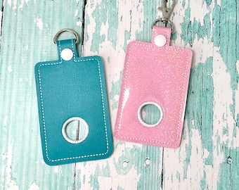 Teacher Alarm ID Badge Holder, Bottom Button Vertical Badge Holder, Teacher Alarm iD Holder, Vertical ID Holder —-You Choose from 70 Colors