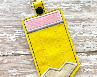 ID Badge Holder, Badge Holder, ID Holder, Vertical ID Holder, Pencil, Teacher Id Holder