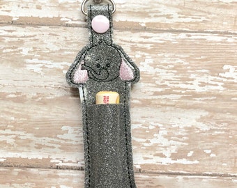 Elephant Lip Balm Holder, Elephant Lip Balm Keychain, Elephant Lip Balm Cozy, Elephant Lover Balm Holder