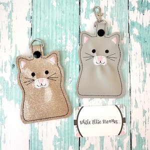 Cat ID Badge Holder, Cat Badge Holder, ID Holder, Vertical ID Holder,  You choose from 70 Colors!