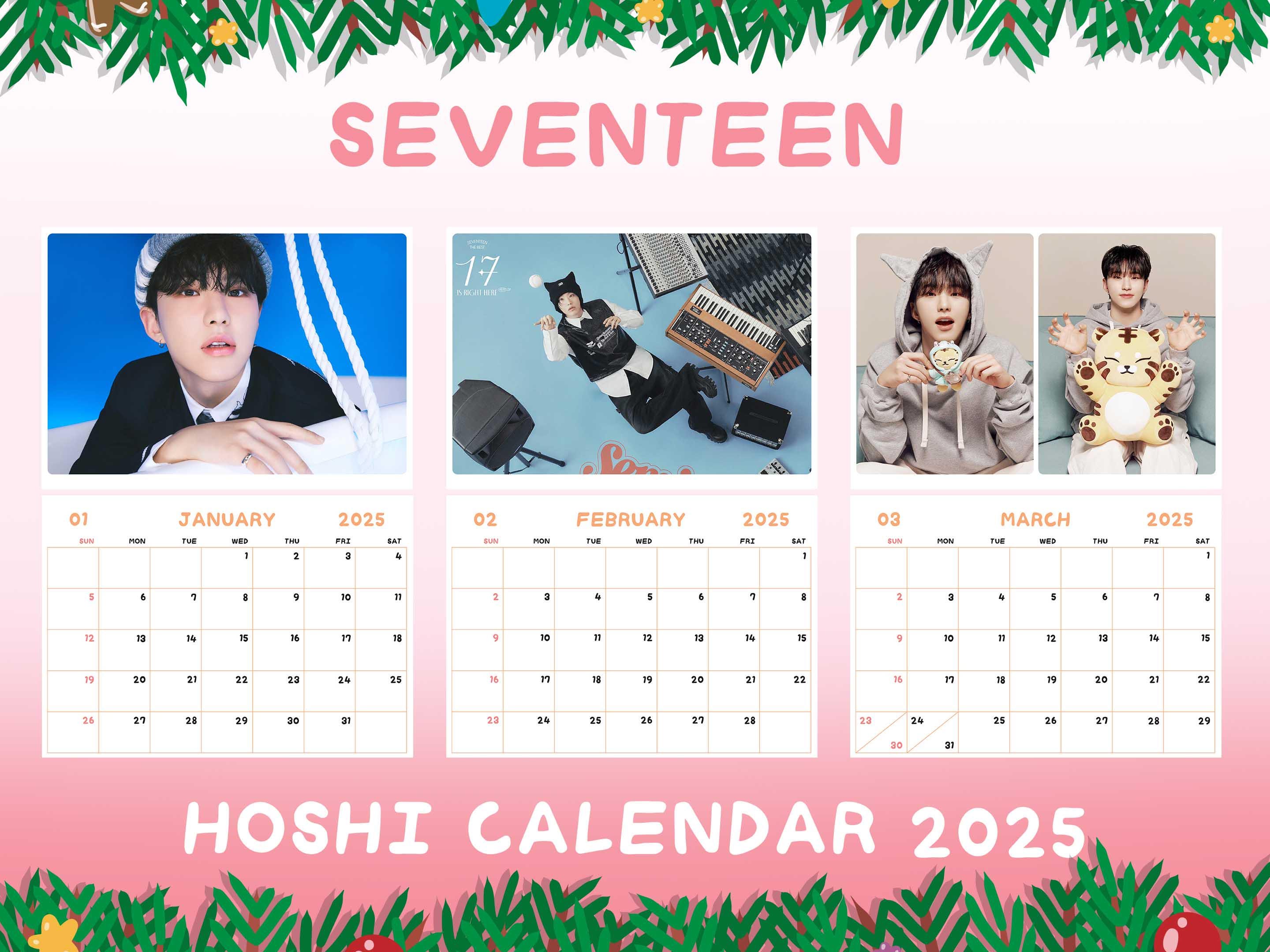 HOSHI Calendar 2025 / Seventeen Calendar 2025 / HOSHI Seventeen Wall ...