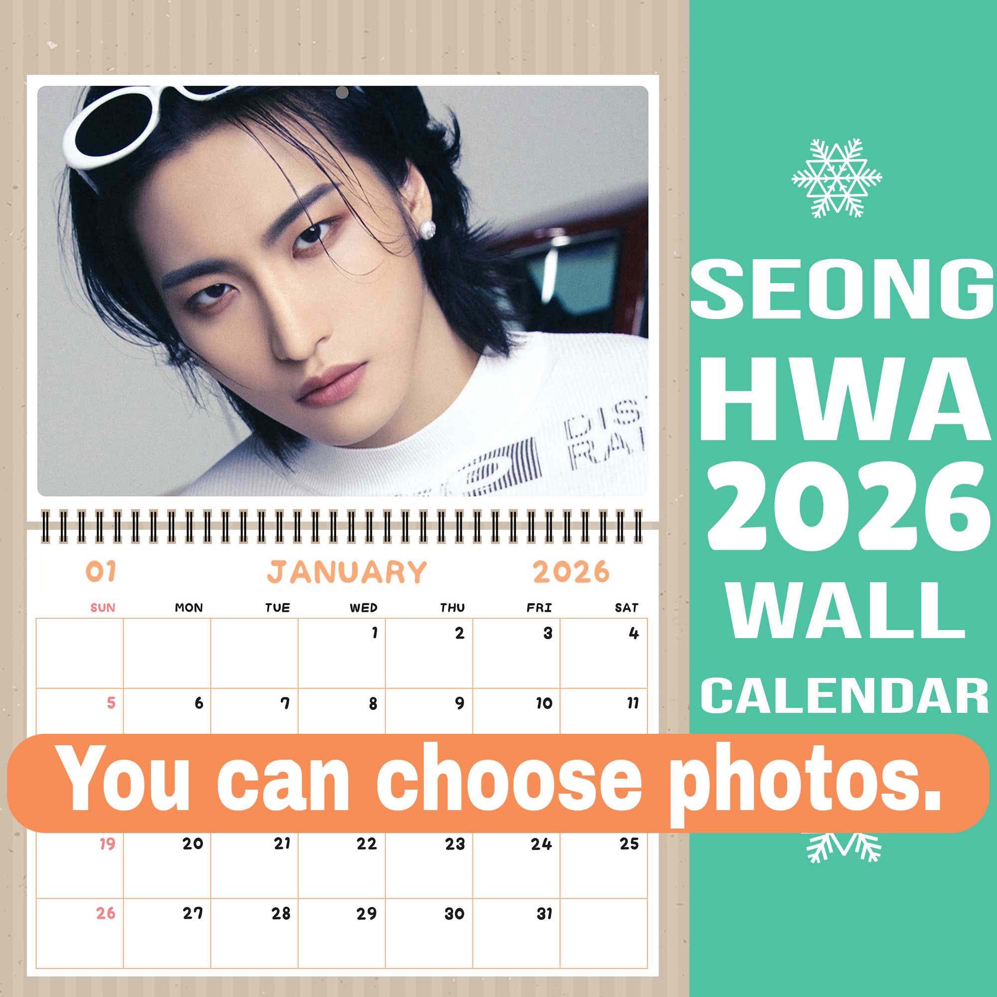 Seonghwa Ateez 2026 Wall Calendar: Kpop Idol A3 Size - Etsy