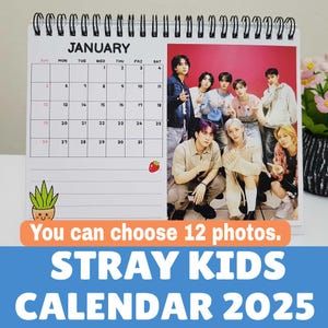 Stray Kids Tischkalender 2025 size6*8inches Bang Chan/Lee Wis/Changbin/Hyunjin/Han/Felix/Seungmin/I.N Weihnachtsgeschenk, Bias, Neujahrsgeschenk