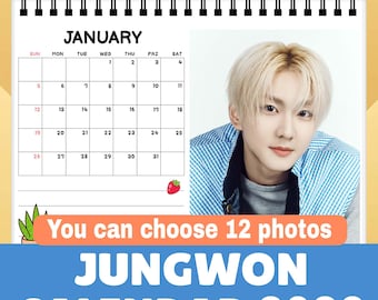 Jungwon Enhypen 2026 Desk calendar size 6*8inches Enhypen gift/Christmas Gift/ You can choose 12 photos