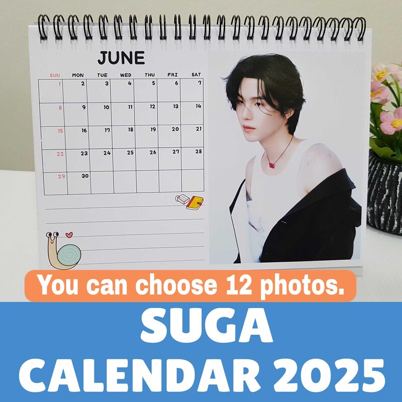 2025 Yoongi Calendar - Etsy