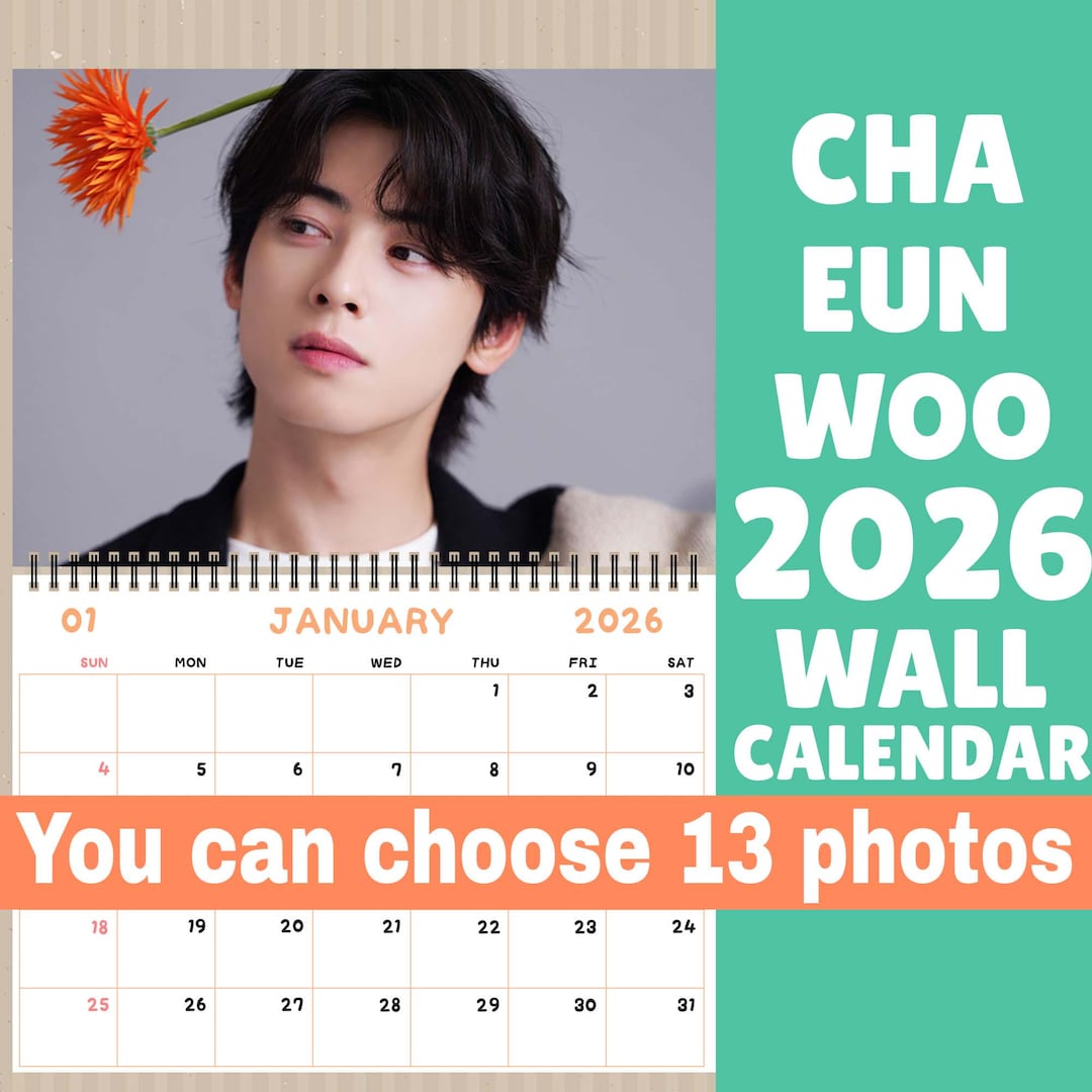 Cha Eun Woo Calendar 2026 / Cha Eun Woo Wall Calendar 2026 K Drama