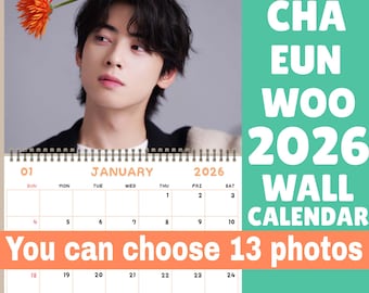 Cha Eun Woo Calendar 2026 / Cha Eun Woo Wall Calendar 2026 k drama gifts Sunday start & Monday start A3 size