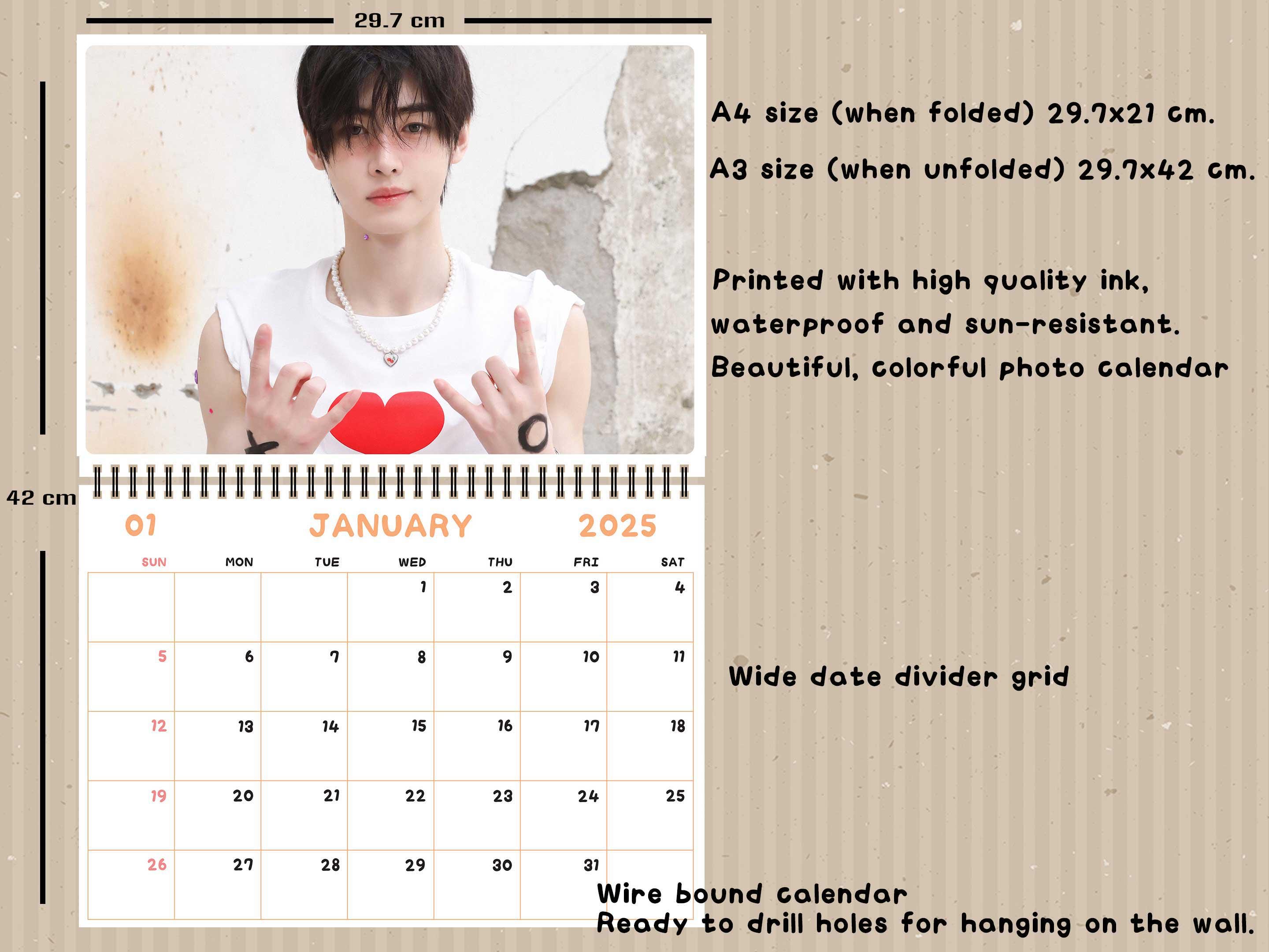 sunghoon-enhypen-2026-wall-calendar-k-pop-idol-gift-etsy