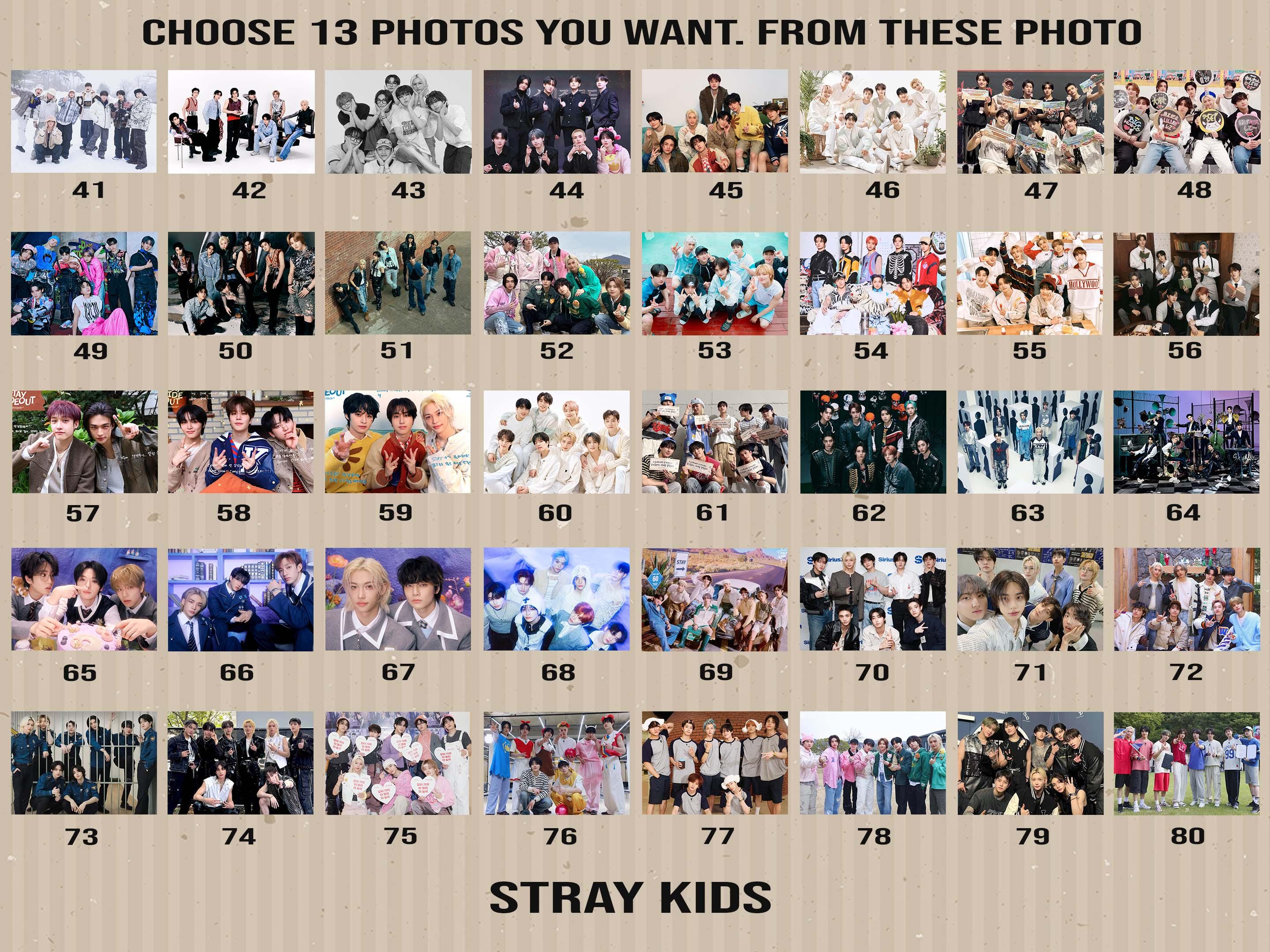 Stray Kids 2026 Wall Calendar: K-pop Group, Choose Your Photos