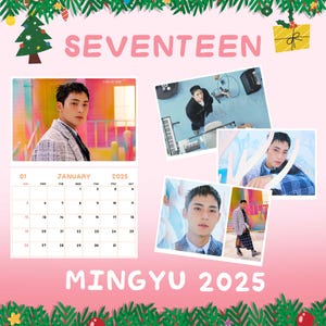 Mingyu Kalender 2025 / Seventeen Kalender 2025 / Mingyu Seventeen Wandkalender 2025 Start Sonntag & Start Montag A3 Format