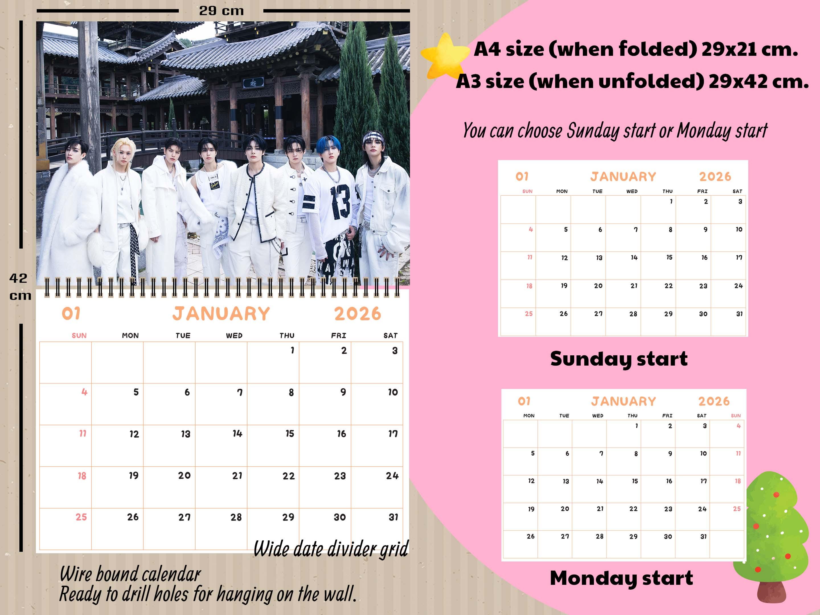 Stray Kids 2026 Wall Calendar: K-pop Group, Choose Your Photos - Etsy