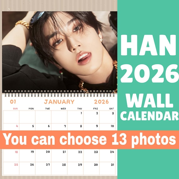 Han Stray Kids Calendar 2026 / Han Calendar 2026 / Stray Kids