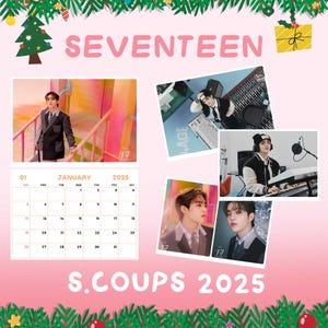S.Coups Kalender 2025 / Seventeen Kalender 2025 / S.Coups Seventeen Wandkalender 2025 Sonntag Start & Montag Start A3 Format