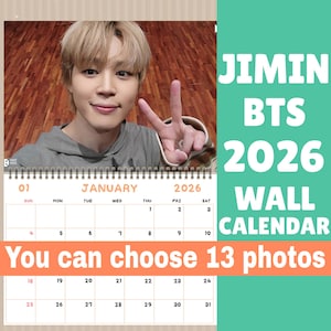 JIMIN BTS Wall Calendar 2026 A3 size, Kpop Calendar 2026, Christmas Gift, Bts Merch, Bangtan Army Gift,  JIMIN bts Bias, bts gift