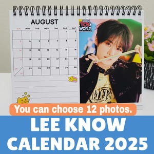 Calendario da tavolo Lee Know Stray Kids 2025 formato 6*8 pollici Calendario Kpop 2025, regalo di Natale Lee Know, merchandising Stray Kids, regalo, Lee Know Bias