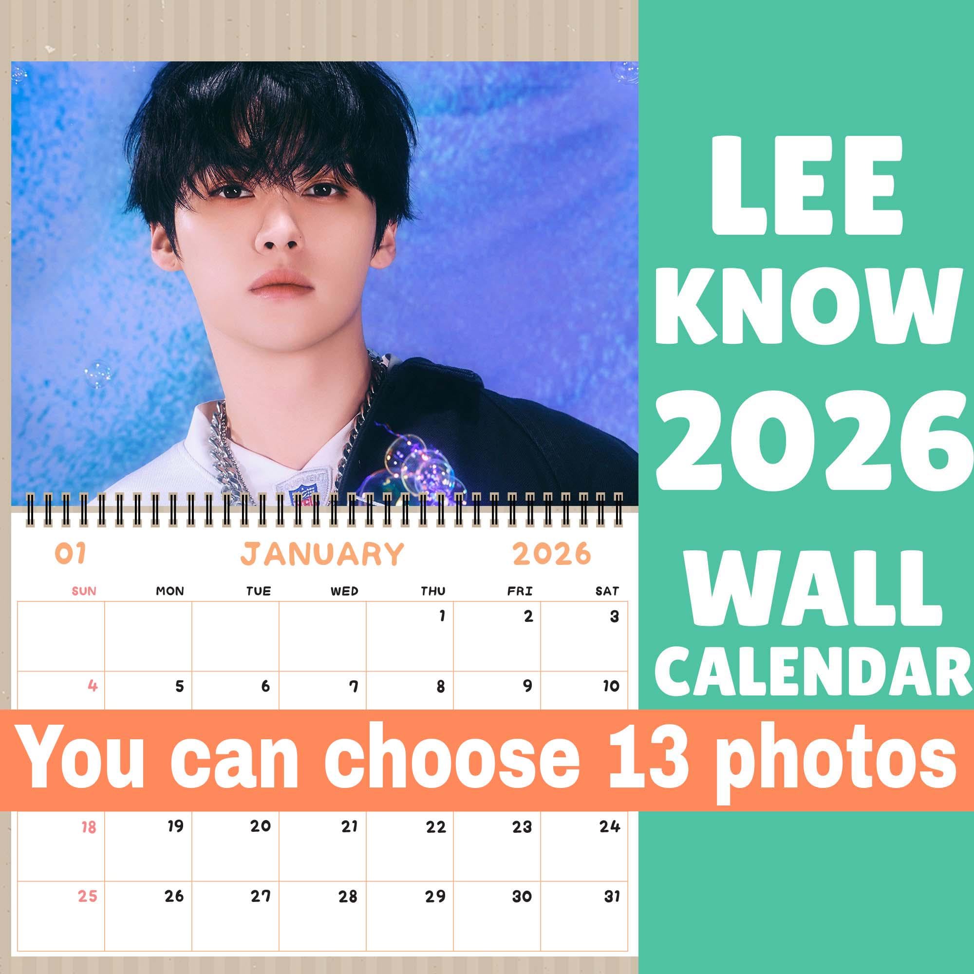 Lee Know Stray Kids Calendar 2026 / Lee Know Calendar 2026 / Stray