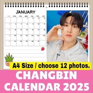 Changbin Stray Kids A4 Wall Calendar 2025: Kpop Gift