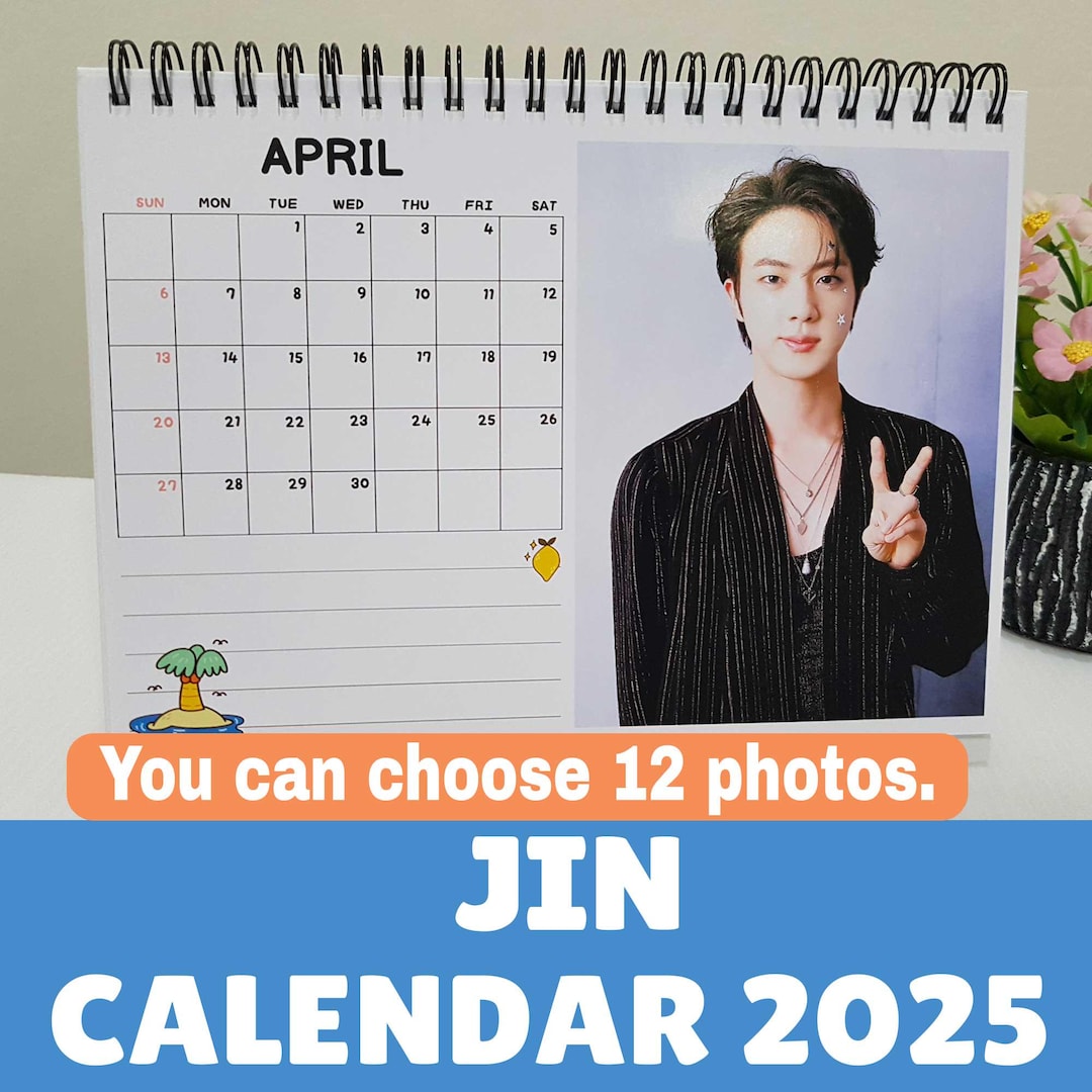 JIN BTS Calendar 2025 Desk Calendar Size 6*8inches Jin Bts Gift/bts
