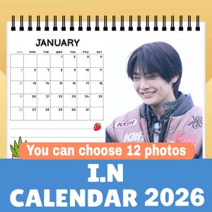 I.N Stray Kids Desk Calendar 2026 : Kpop Merch Gift (6x8 inches) Christmas Gift, Bias, New Year gift