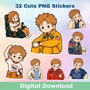 Project Hail Mary Dr Ryland Grace | Ryan Gosling | Sticker Bundle 32 PNG | Digital Download