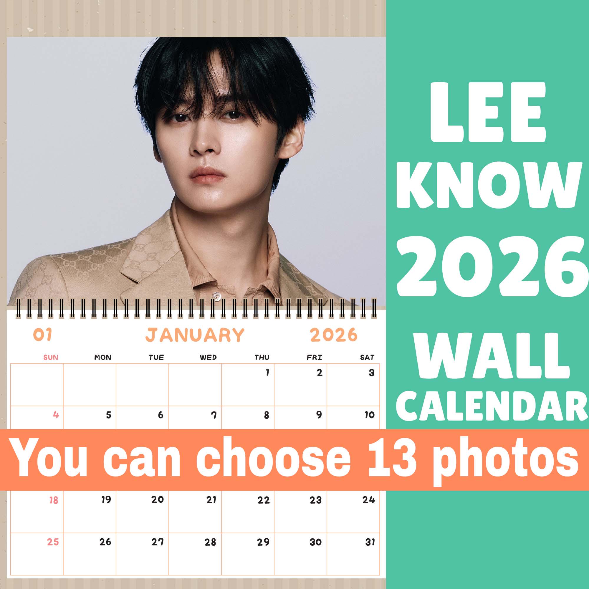 Lee Know Stray Kids Calendar 2026 / Lee Know Calendar 2026 / Stray