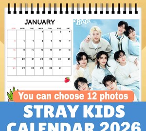 Calendrier De Bureau 2026 Stray Kids / SVT / I-DLE - Agenda Avec Photos Idols, Design Compact Vertical