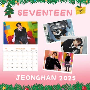 Jeonghan Kalender 2025 / Seventeen Kalender 2025 / Jeonghan Seventeen Wandkalender 2025 Sonntag Start & Montag Start A3 Größe