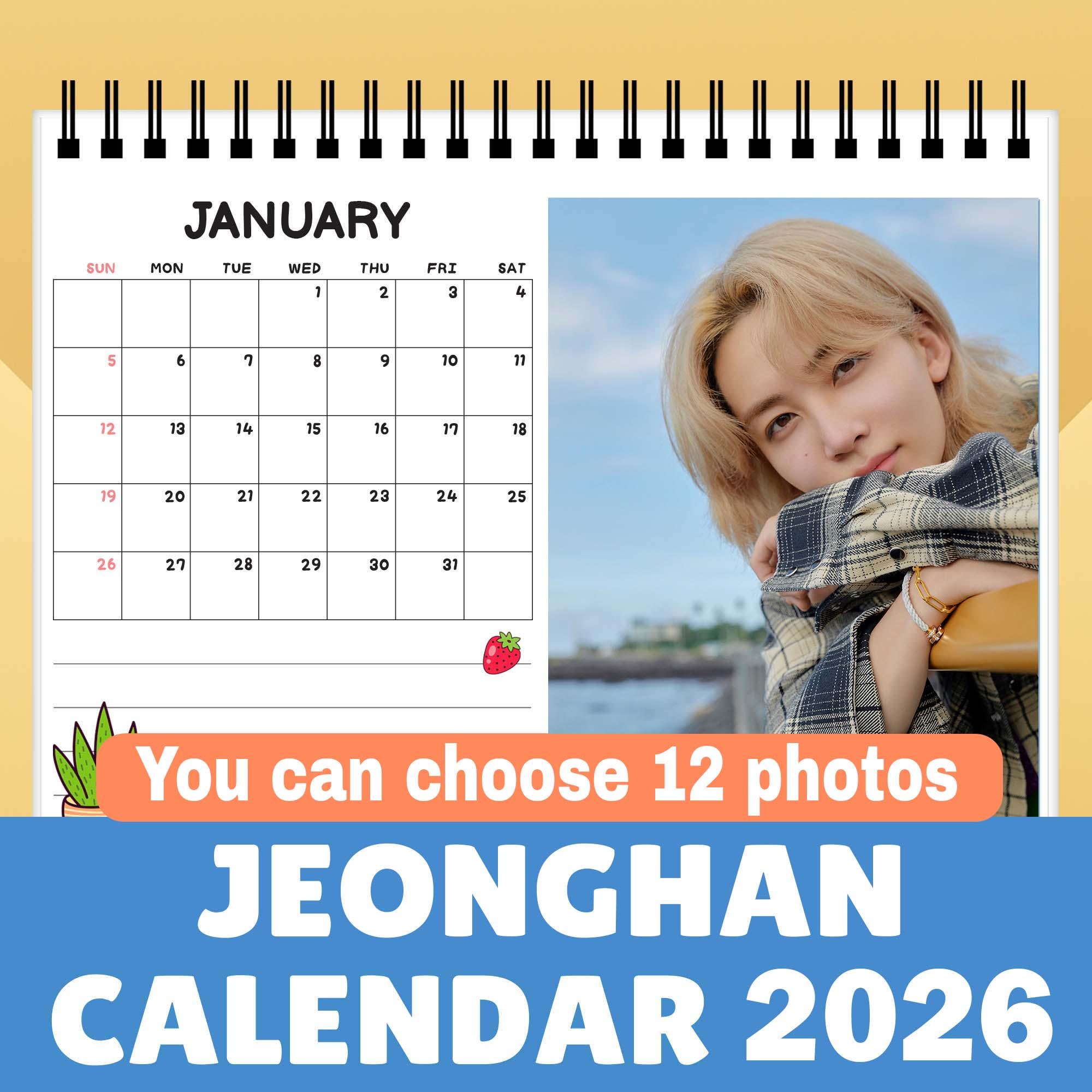 JEONGHAN Seventeen Calendar 2026 / Desk Calendar Size 6*8inches