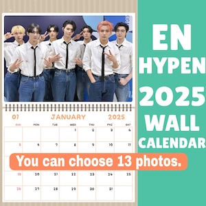 Enhypen 壁掛けカレンダー 2025、ソンフン/スヌ/ジョンウォン/ニキ/ヒスン/ジェイ/ジェイク カレンダー 2025 Enhypen クリスマスギフト、Enhypen グッズ、Enhypen ギフト