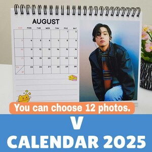 V BTS Calendar 2025 Desk calendar size 6*8 inches v bts gift/v Christmas Gift/Bangtan Army Gift, V Bias You can choose 12 photos
