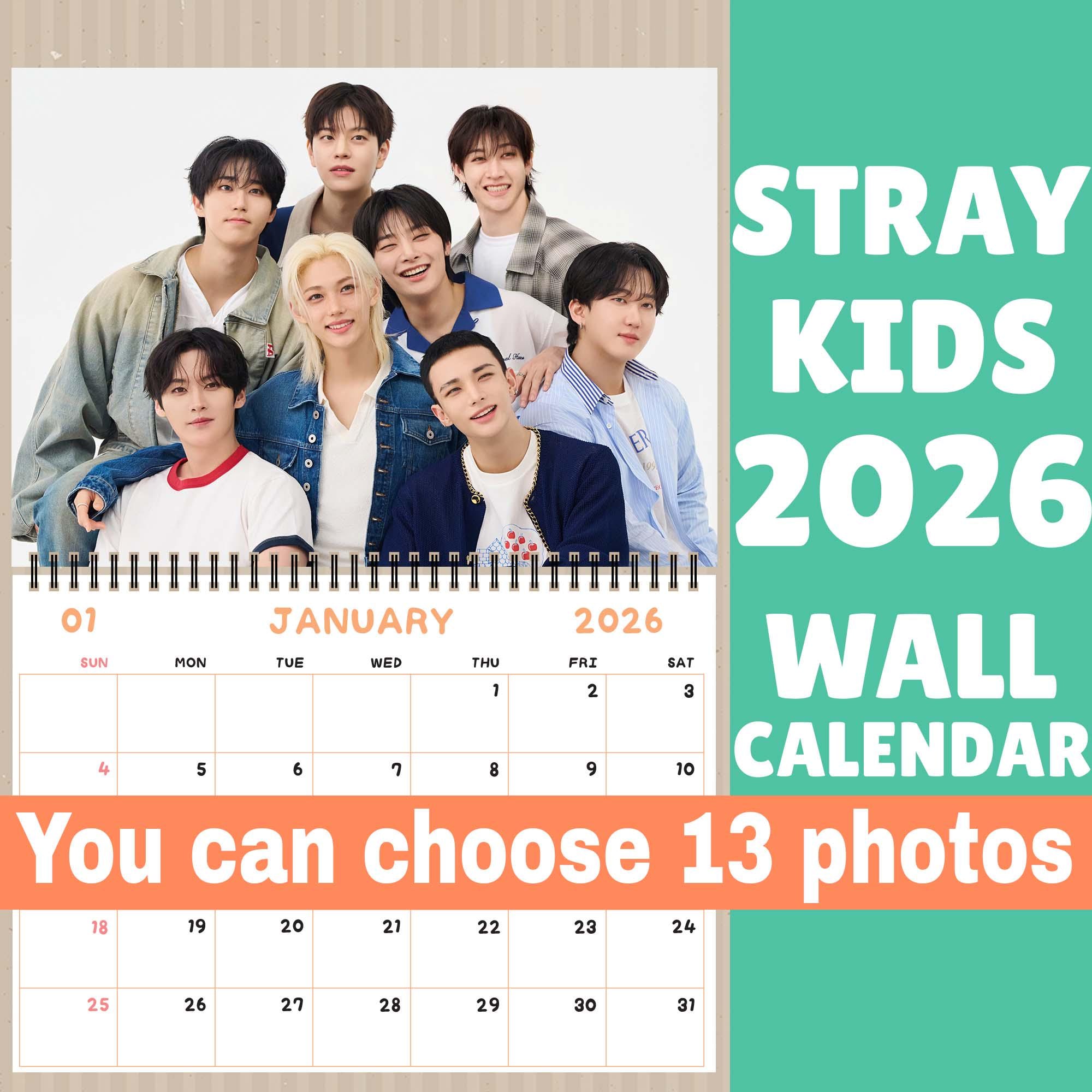 Stray Kids 2026 Wall Calendar: K-pop Group, Choose Your Photos - Etsy