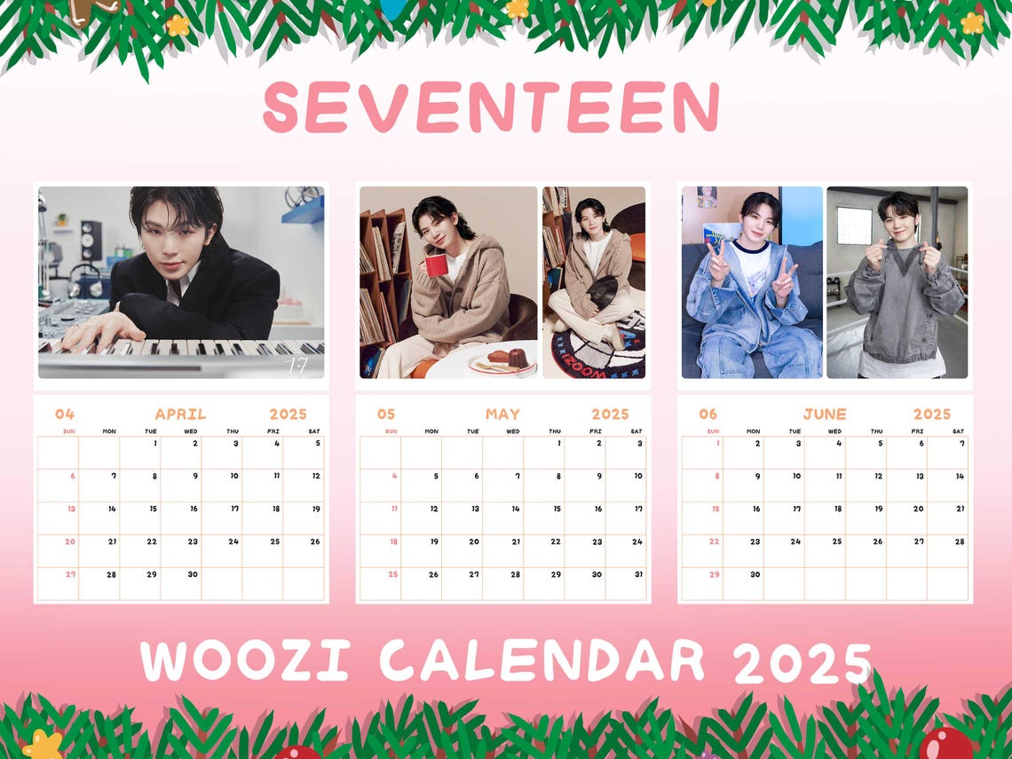 Woozi Calendar 2025 / Seventeen Calendar 2025 / Woozi Seventeen Wall